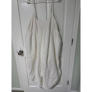 Arula White Gauze Cotton Jumpsuit Flowy Boho Beach Vacation 3x